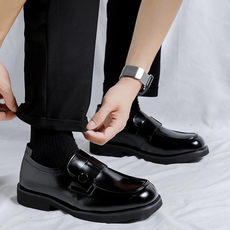 

mens fashion business wedding dress genuine leather shoes slip-on driving shoe square toe summer loafers black designer footwear 270 чёрный