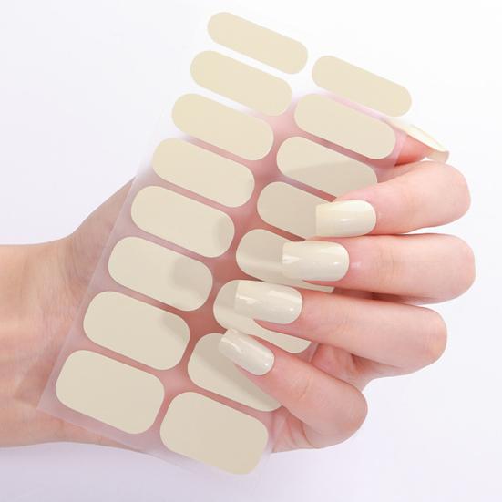 Teilgehärtete Gel-Nagelstreifen mit Feile Einfach aufzutragen Entfernen UV-LED-Licht Erforderlich Klebender Nagelaufkleber Maniküre zu Hause DIY-Nagellack-Wrap