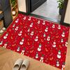 Christmas Theme Floor Carpet, Soft Area Rug, Xmas Indoor Home Holiday Decoration