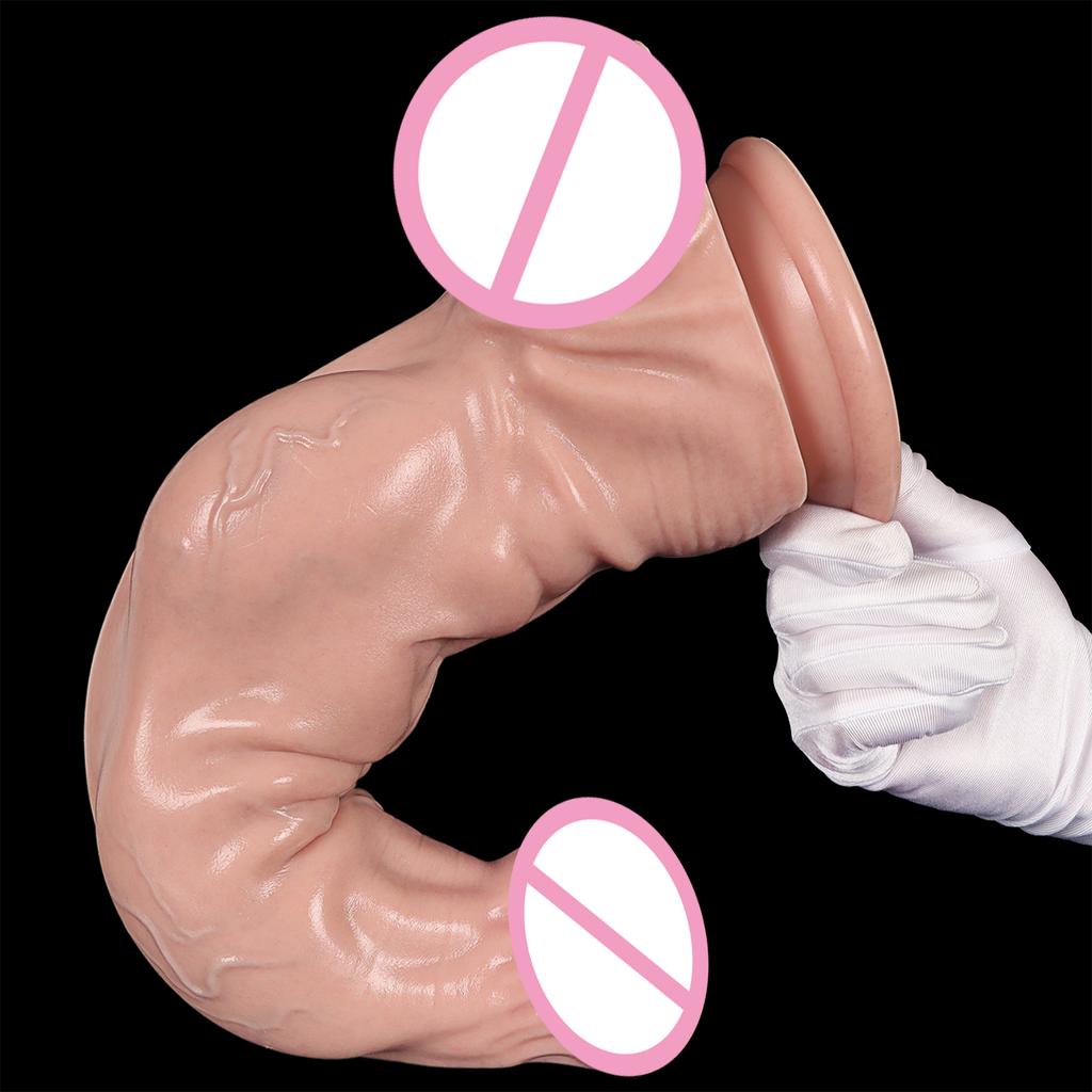 New Huge Dildo Silicone Thick Penis Big Suction Cup Cock Adult Toy Waterproof Sex Toy for Woman Vagina G Spot Clitoris Stimulation Masturbator Lesbian