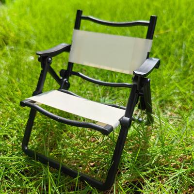 Mini Folding Chair - Plastic Dollhouse Accessory/Mobile Phone Stand/Simulation Miniature Decor/DIY Home Decor/Indoor Outdoor Use