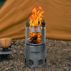 TOMSHOO Portable Camping Wood Burning Stove Easy Assemble Small Titanium Wood Tent Stove
