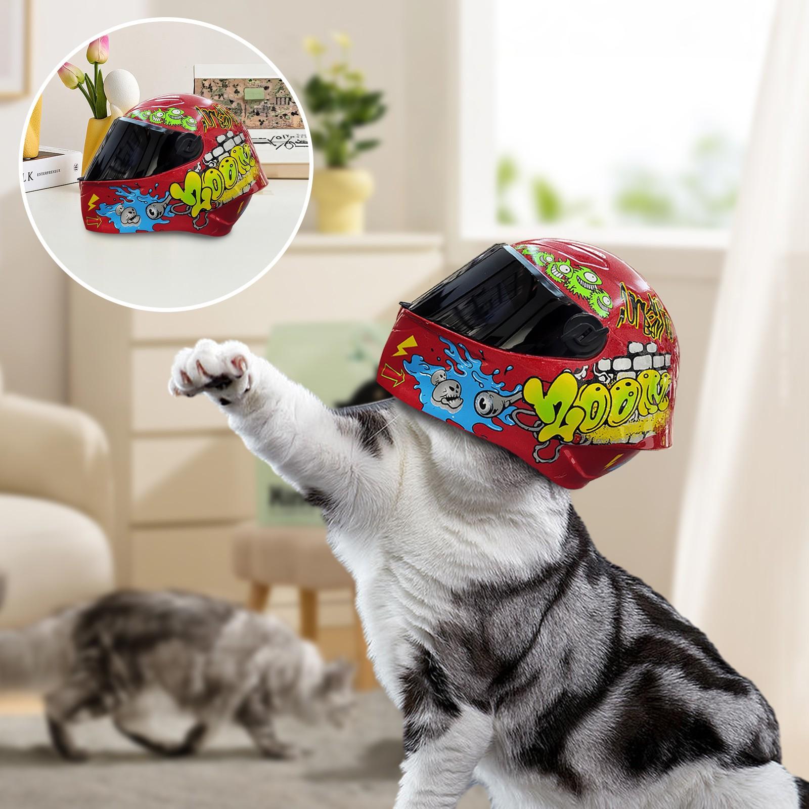 

Шлем для питомца Игрушечная модель шлема Украшения Мотоцикл Кукла Медведь Шлем Украшения One Size