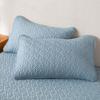 Cozy Heart-shaped Quilted Pillow Cover Anti Mite Sweatproof Pillow Core Protector Solid Color Cotton Pillowcase