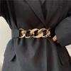 Women's Elastic Metal Chain Waist Belt - Versatile Body Shaper for Suits & Coats