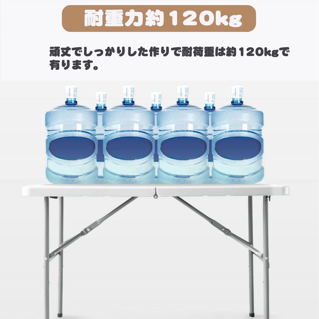 Folding Table 120cm Work Table Simple Workbench Work Table Multifunctional Outdoor Portable Table Indoor Outdoor Camping Gardening Load Capacity 150kg