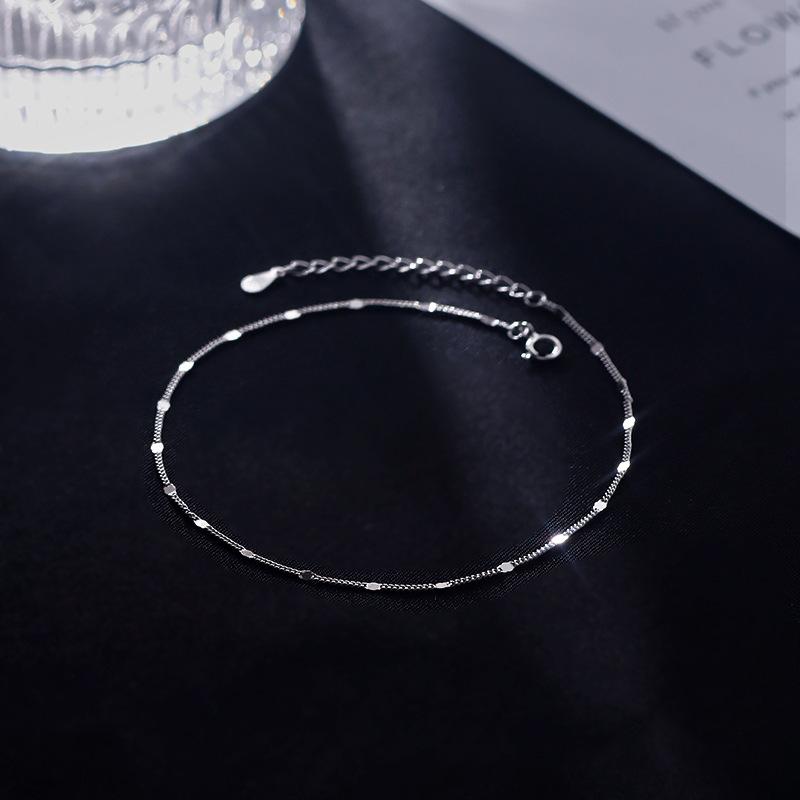 Kupfer Fußkettchen für Damen Elegant Minimalistisch Kleines Kupferstück Einzelkette Fußschmuck Süßes Edles Gefühl