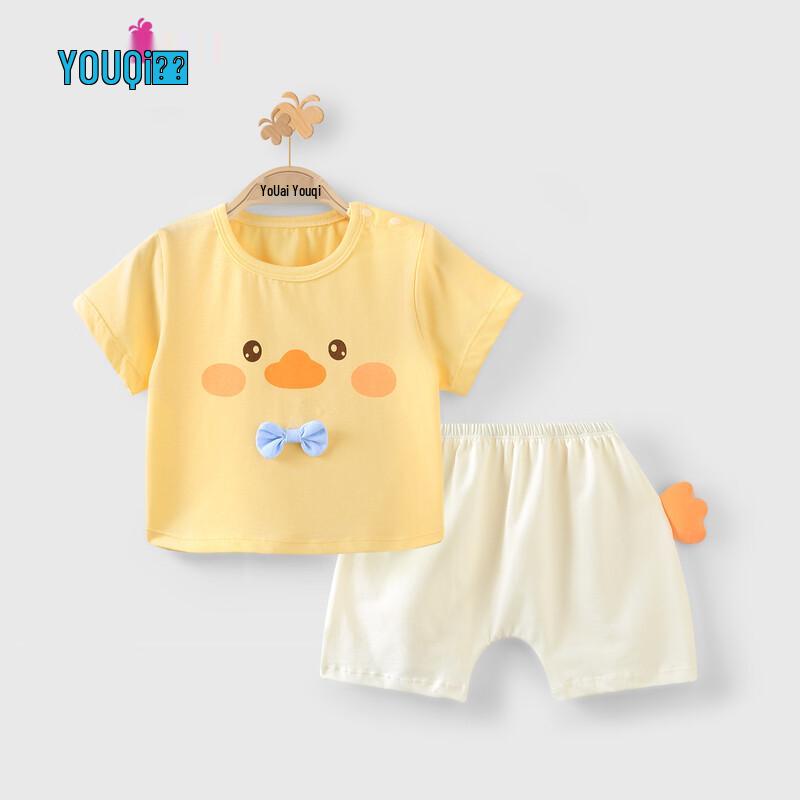 

Youqi Детский летний тонкий комплект из шорт с коротким рукавом унисекс 90