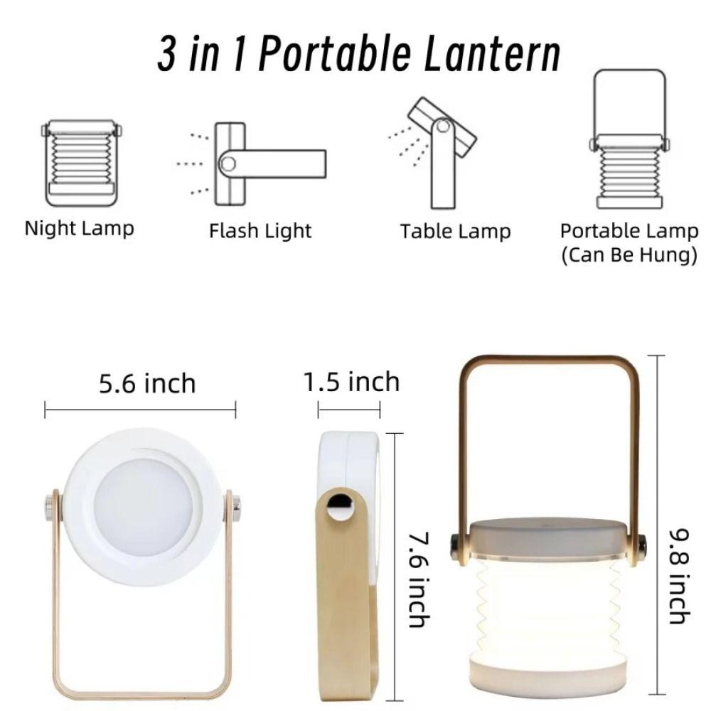 Creative Foldable Night Lights Wood Handle Reading Lamp Folding LED Table Lamp  Reading