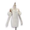 Anime Alien Stage Sua Cosplay Costume Women White Vintage Bowknot Singer Dress Halloween Party Suit