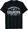 Promoted To Grandpa Est. 2025 Grandparents Baby Announcement T-Shirt