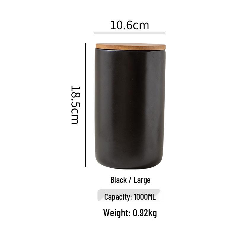 Nordic Ceramic Sealed Tea and Cereal Storage Canister for Kitchen