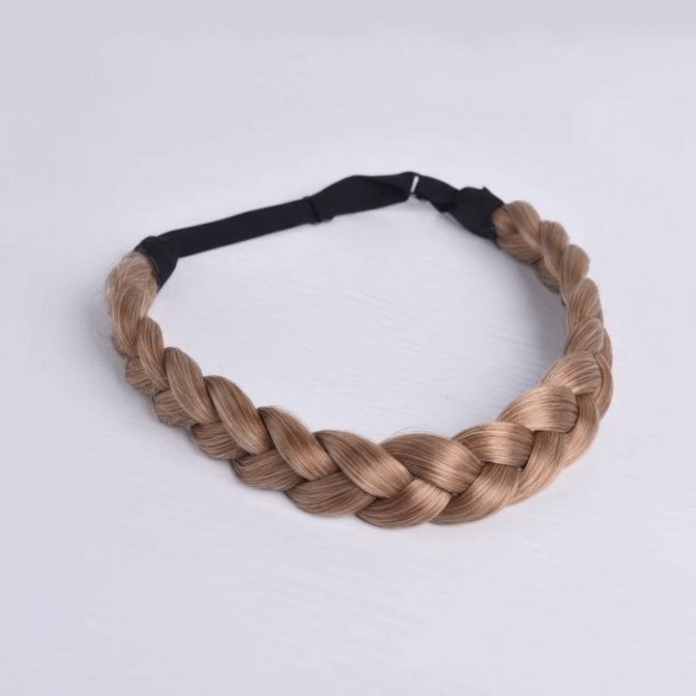 Premium Braided Elastic Band Hair Synthetic Retro Head Hoop Braiding Hair Headband Daily Wear
