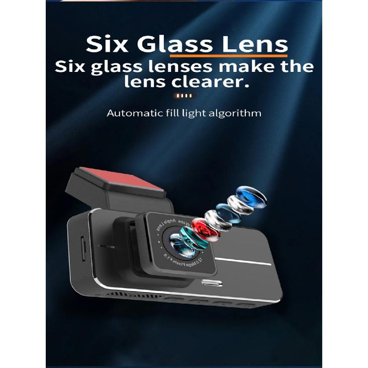 2.5K+1080P 3.39inch Dash Cam Camera  App WiFi 24h Parking Monitor Night Vision Dvr Front and Rear Video Registrator