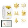 500pcs Clear Christmas Stickers Roll Seal Stickers Self-Adhesive Seals Label Decals for Holiday Invitations Cards Gift Decor
