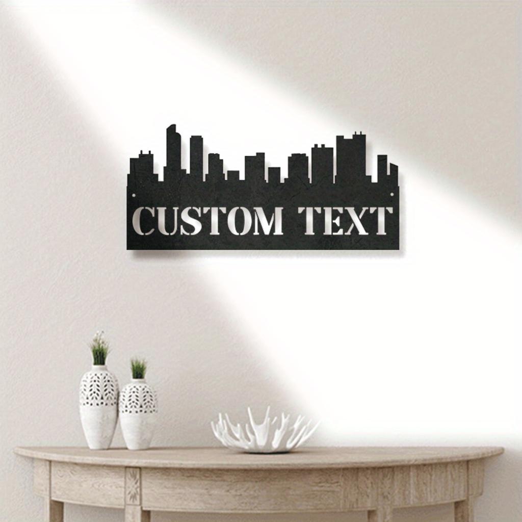 Custom Denver Skyline Metal Wall Art, Classic Style, Home Office Decor