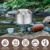 Camping Kettle with Anti Scald Handle Stainless Steel Portable Camp Tea Coffee Pot for Travel Outdoor Activity Outdoor Tea Pot