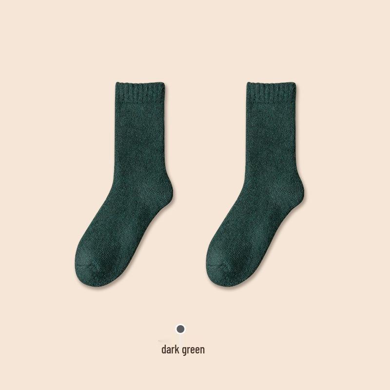 Extra Thick Fleece-Lined Wool Socks for Men & Women - Warm Mid-Calf Winter Socks