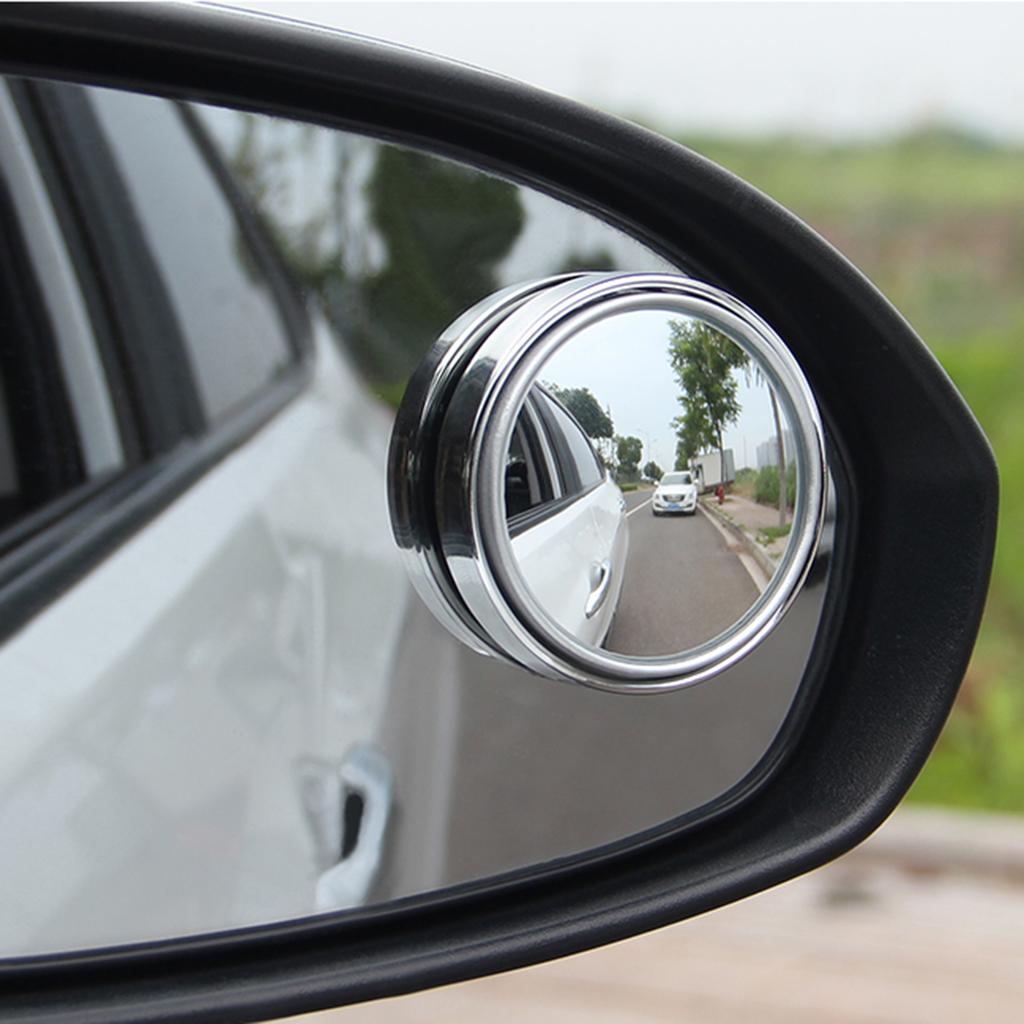   2   HD Glass Blind Spot Mirror, Pack of 2, 360 Degree Rotate + Sway  , IP65 , for Cars, Trucks, SUVs, with Adhesive Rear View Mirror Adhesi