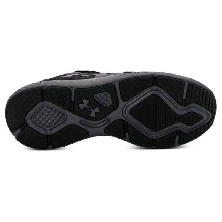 Under Armour Decoy Lux Comfortable Sports Fabric Leather Breathable Low-Top Training Running Shoes Men Sneaker Black 3028612-001