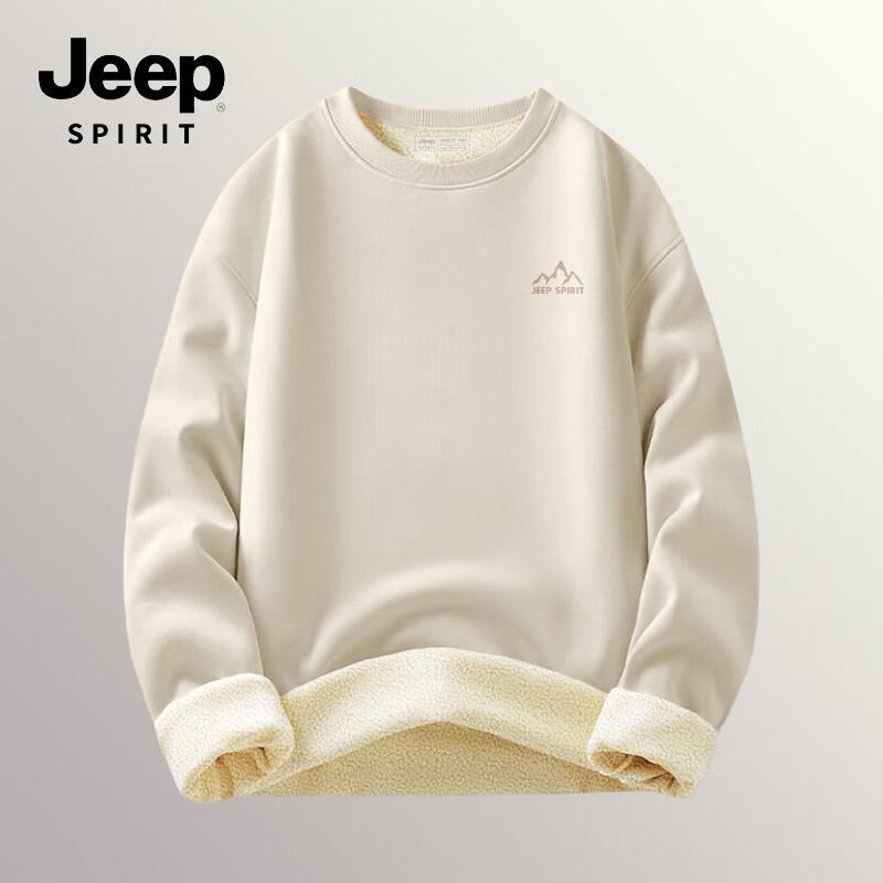 

JEEP SPIRIT Men s Thermal Fleece Crew Neck Sweatshirt 3XL
