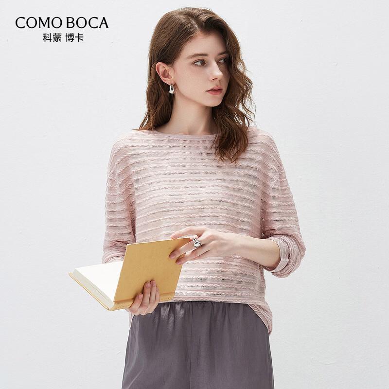 Kemengboka 2026 S/S Lyocell Tencel Knit Loose Long Sleeve Hollow T-Shirt