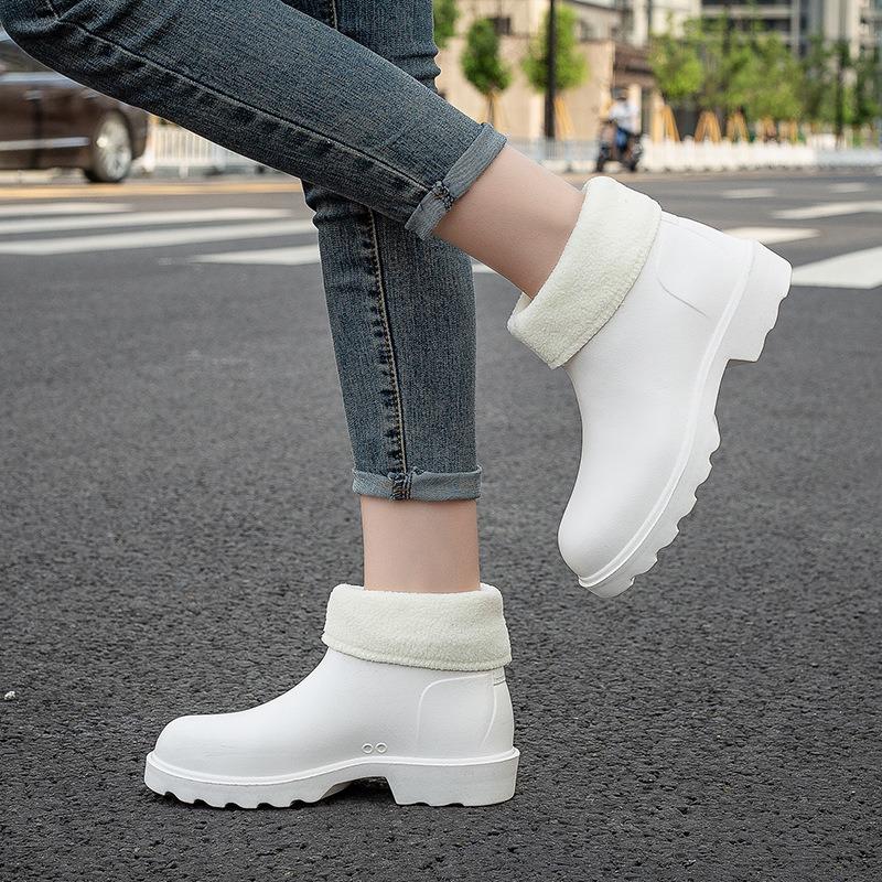 Candy-colored rain shoes women's new student fashion rain boots women's outer wear short tube non-slip and wear-resistant thick-soled water shoes