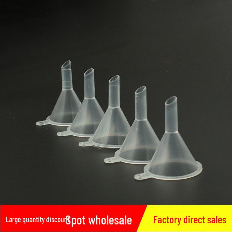 Funil Compacto de Plástico Transparente para Dispensar Líquidos, Temperos e Cosméticos