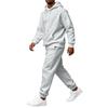 Men's Retro Hooded Two-Piece Set, Casual Athletic Outfit for Daily Wear