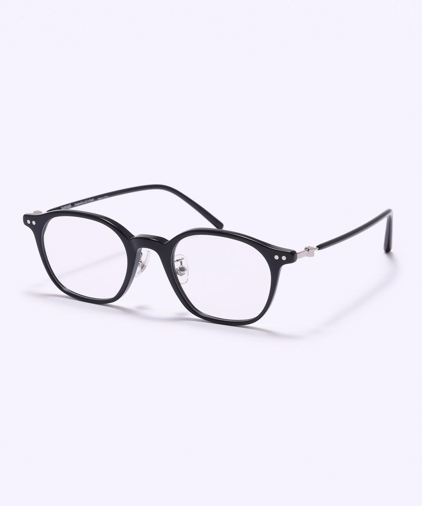 Alloaiweeo [Silverbite] Sbg7606 0909G Hd Acetate Ultra-Lightweight High-Density Acetate Black Square Eyeglass Frame Blue Light Lens Selection
