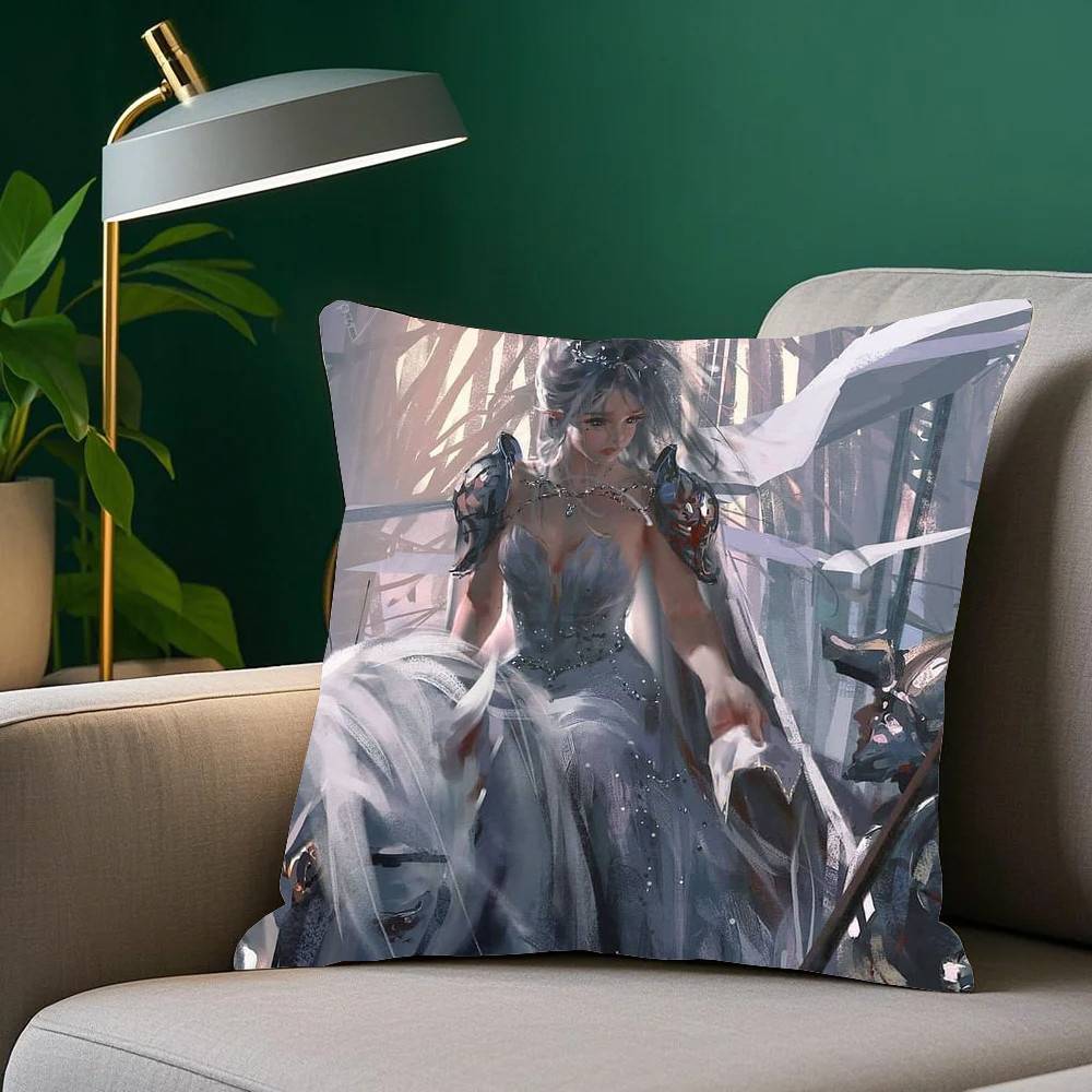 Ice P-Princess Anime G-Ghost Blade Pillow Case Fashion Square Pillowcase Bedroom Sofa Room Ins Decoration Leisure