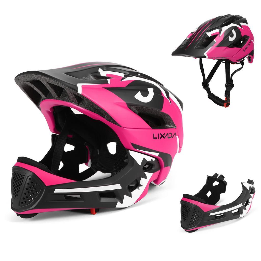 New Kids Detachable Full Face Helmet for BMX Bike Skateboarding Roller Skating Adjustable Impact-Resistant Sports Safety Gear