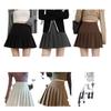 New 2024 Women's High Waist Black Pleated A-line Skirt - Short, Slimming, Summer to Autumn Style