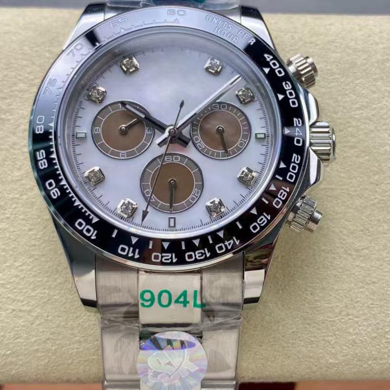 Rolex Daytona 40mm Diamond-Inlaid Multifunctional Automatic Mechanical Men's Watch.