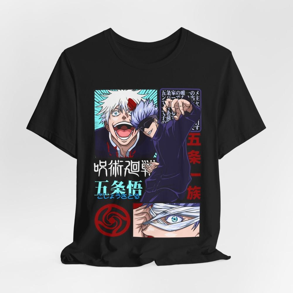 Anime Graphic T-Shirt Tee Tops, Satoru Gojo T-Shirt, Unisex Jersey Shirt, Short Sleeve Top,