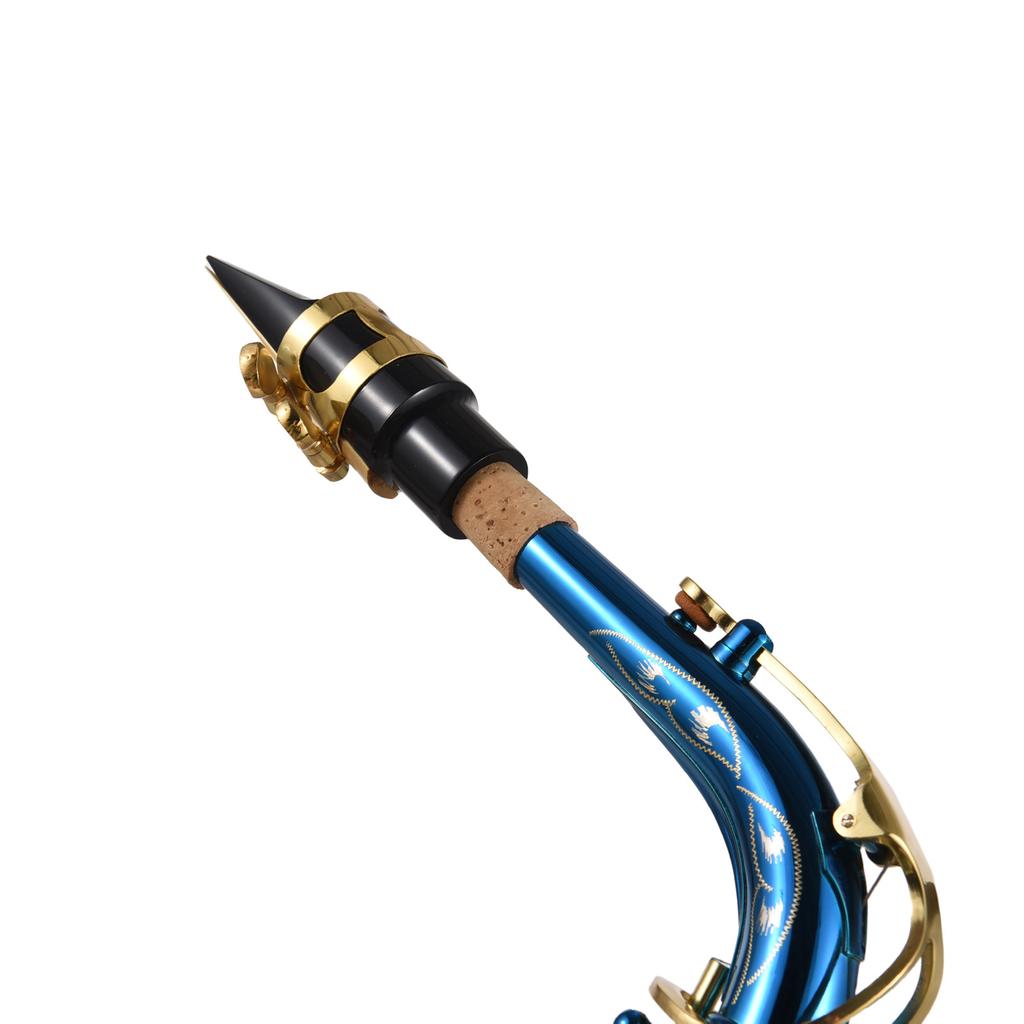 Brass Engraved Eb E Flat Alto Saxophone Sax Abalone Shell Buttons Wind Instrument with Case Gloves Cleaning Cloth Belt