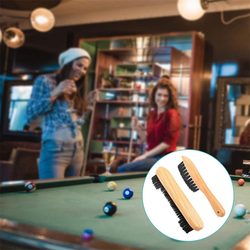 Billiard Brush Set Billiard Accessories Pool Table Corner Brush and Rail Brush Set Billiard Table Cleaning Kit Table Sweepers
