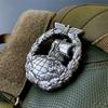 Portable Retro Eagle Metal Badge 3D Embossed Vintage Emblem Zinc Alloy Weatherproof Souvenir Decor Universal