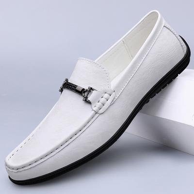 Herren Metall Schnalle Slipper Echtes Leder Herren Freizeitschuhe Handgefertigte Mokassins Atmungsaktive Herren Laufschuhe Komfort Reise Flats
