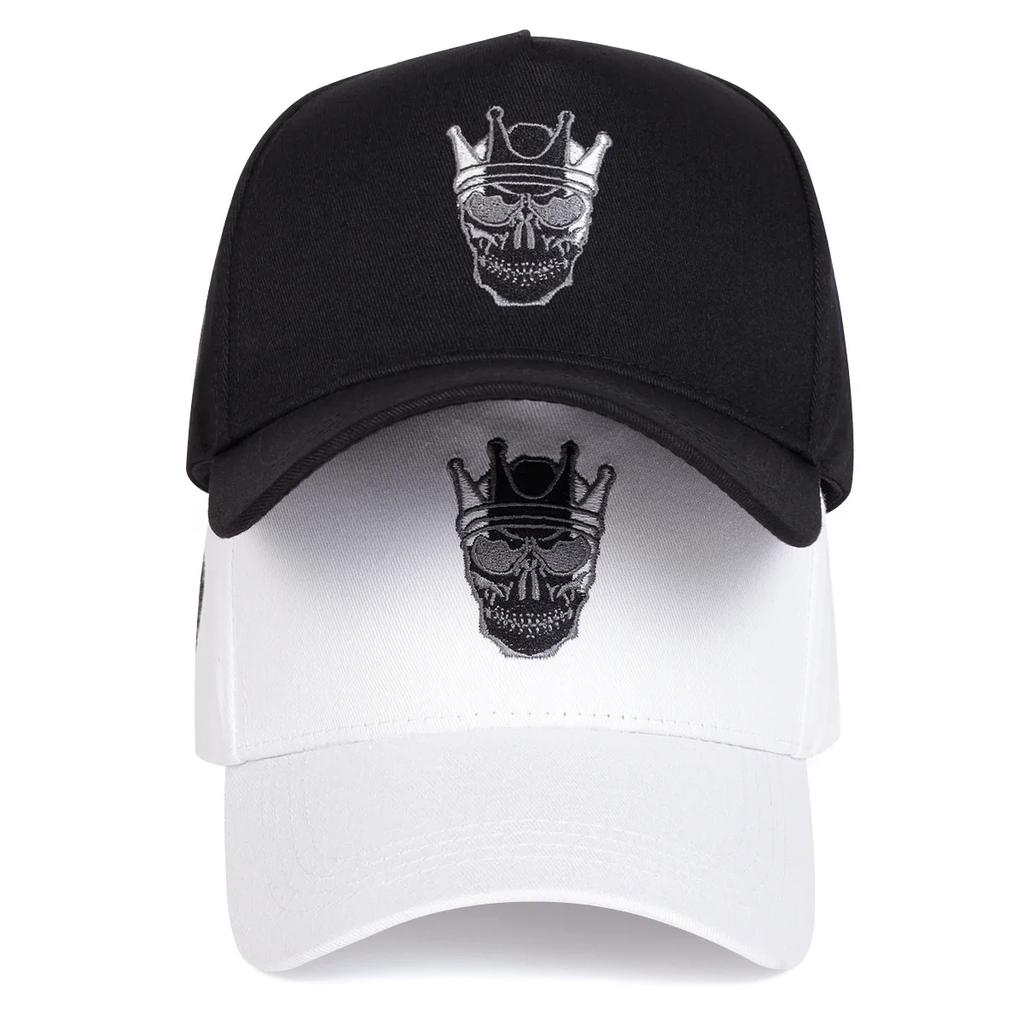 Unisex Skull Wearing A Crown Embroidery Baseball Caps Spring Autumn Outdoor Adjustable Casual Hats Sunscreen Hat Sports Cap