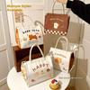 Cartoon Lunch Bag Bento Tote Pouch large-capacity lunch bag Women Cute Print Cooler Insulated Bag thick aluminum foil Handbag