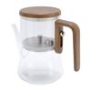 760ml Magnetyczny szklany czajniczek z separacją wody, przezroczysty czajniczek z sitkiem, uchwyt antypoparzeniowy