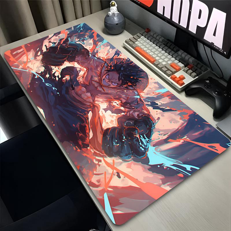 Big Mousepad Gamer Extended Mouse Pad One Piece Luffy With Anime Gaming Accessories Lock Edge Rubber Desk Mat Popular Mousepad