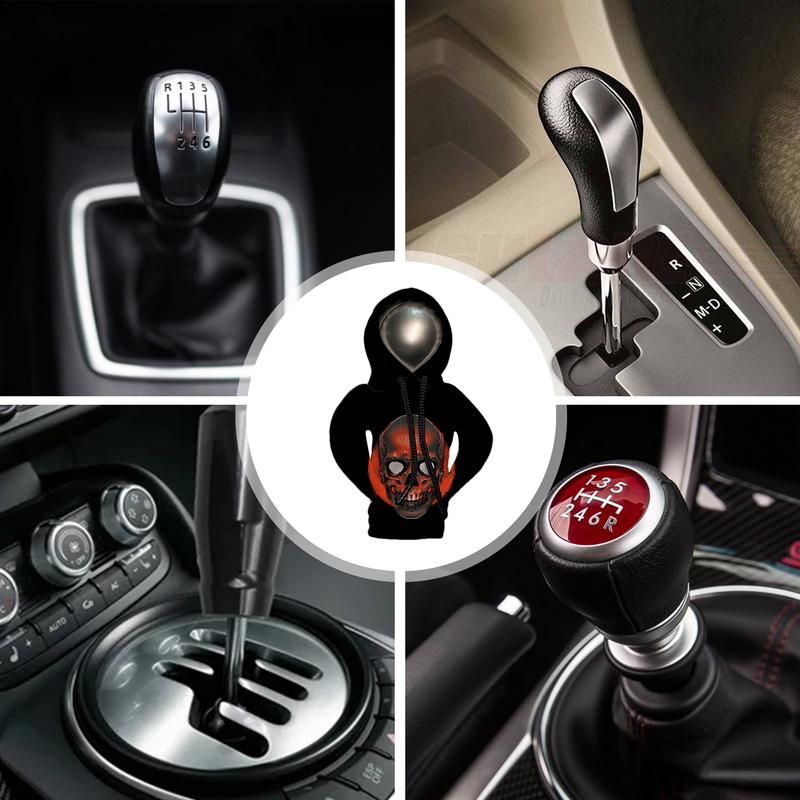 Schaltknauf-Abdeckung, Halloween-Totenkopf, Auto-Schaltknauf-Abdeckung, automatischer Auto-Schaltschutz, modisches Kapuzenhemd, Automobil
