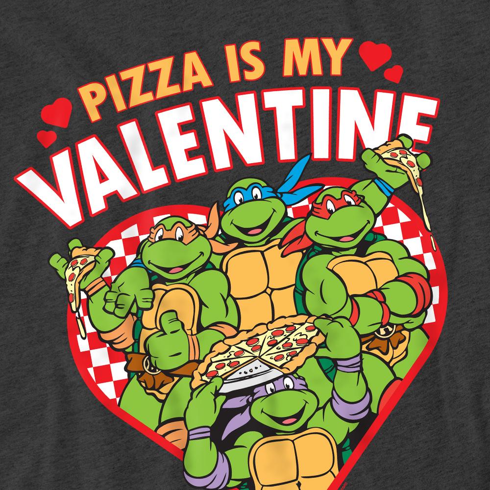 Teenage Mutant Ninja Turtles Unisex Adult Pizza Is My Valentine T-Shirt