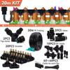 3/8" 9/12mm Misting Cooling System Adjustable Sprayer Quick Connector with 8mm Nozzle Garden Irrigation Auto Watering Sprinklers