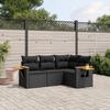 VidaXL Garden Lounge Set with Cushions 4 Pcs, Patio Sofas, Patio Furniture Set, Outdoor Furniture, Black 3226769