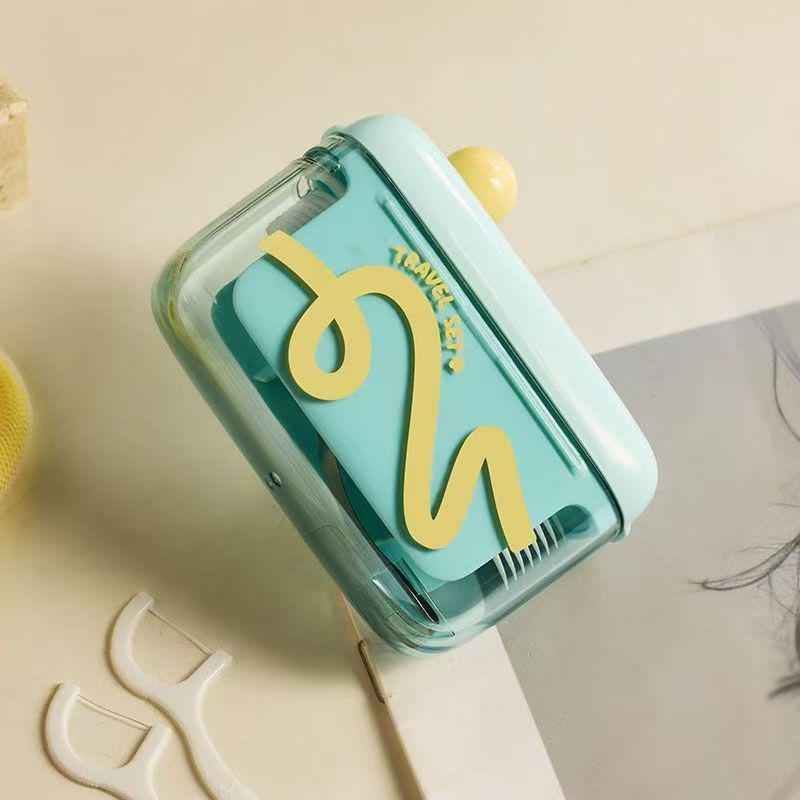 Portable Disposable Floss & Toothpick Pop-Up Case for Ultra-Fine Teeth Cleaning