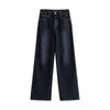 Chuyu Women's Fleece-Lined Wide-Leg Denim Jeans
