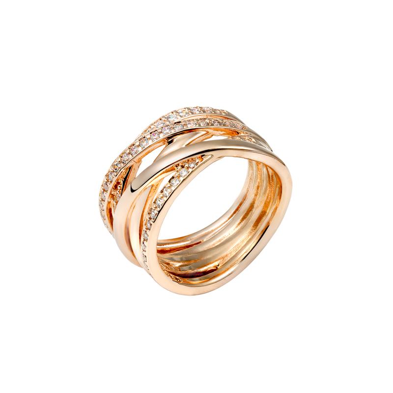 Pandora Intertwined Möbius Strip Rose Gold Ring Women s 180919CZ золотой